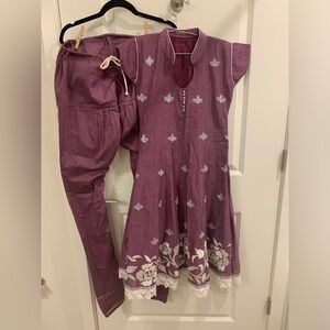 Indian Indian Pakistani Punjabi style dress Kid suit with work over neck